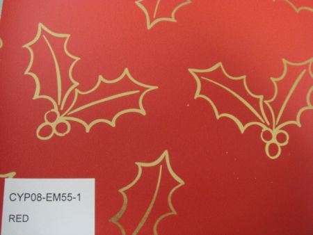 Model No. CYP03-EM055 60gram  Christmas Metallic Gift Wrapping Paper