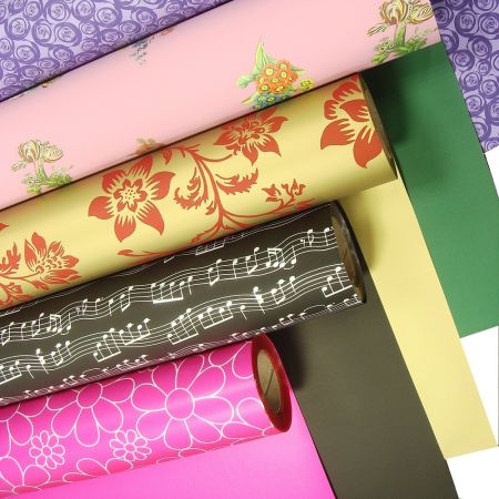 Double sided printed waterproof flower wrapping paper