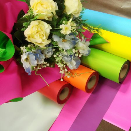 Double sided waterproof flower wrapping paper
