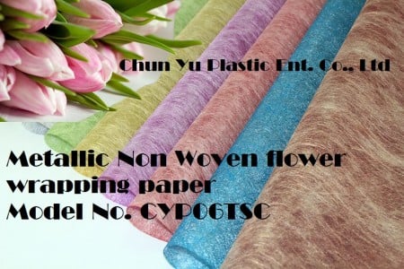 Non Woven With Metallic Color Flower Wrapping & Gift Wrapping