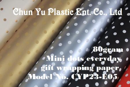 Model No. CYP23-E05: 80gram Mini dots Everyday Gift Wrapping Paper