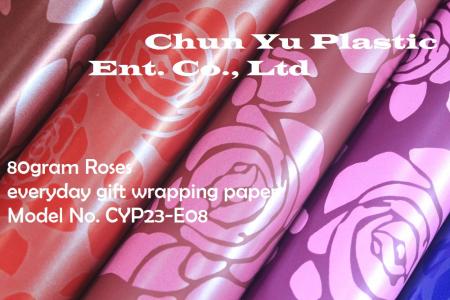 Model No. CYP23-E08: 80gram Roses Everyday Gift Wrapping Paper