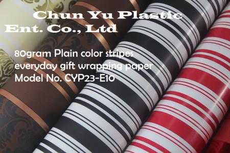 Plain stripes everyday gift wrapping paper