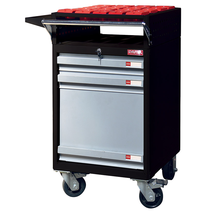 SHUTER brings you the most secure mobile CNC tool and parts trolley on the market.