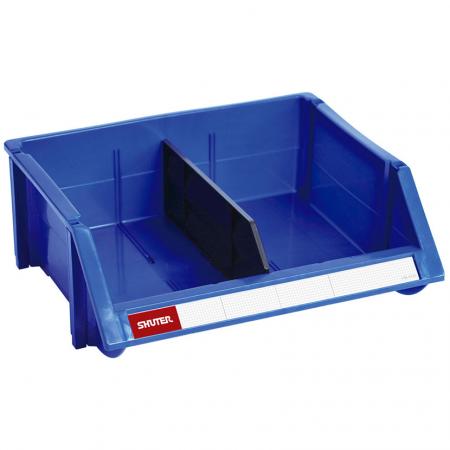 13L Classic Series Stacking, Nesting & Hanging Bin with Divider for Parts Storage