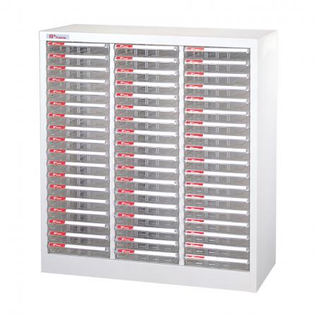 Floor Cabinet with 54 plastic drawers in 3 columns for A4 paper (2.7L per drawer) - So many drawers in this premium SHUTER filing product mean you will get the most use out of just one unit.