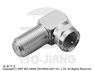 F RIGHT ANGLE JACK TO PLUG RF/MIRCOWAVE COAXIAL ADAPTOR