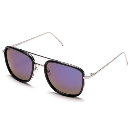 نظارات شمسية معدنية للجنسين - إطار معدني مربع فاخر