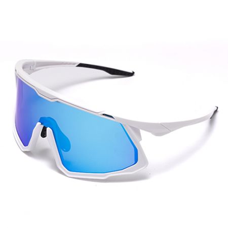 Gafas de sol deportivas con lente de una sola pieza de amplia visión y gran cobertura - Gafas de sol deportivas con lente grande de una sola pieza para deportes al aire libre