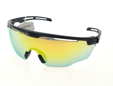 Унисекс спортивные солнцезащитные очки с полуримом - Спортивные солнцезащитные очки с полуримом/одноцельными линзами
