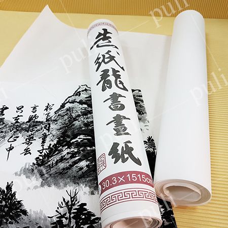 Papel de pintura china y caligrafía con pincel - Fabricante de papel Xuan hecho a máquina