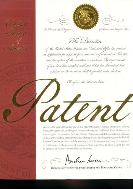 Patente de moldeo en Estados Unidos.