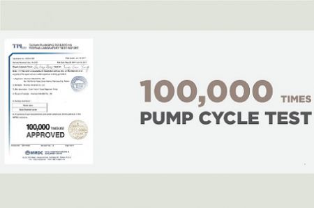Ciclo di vita della pompa erogatrice approvata dal laboratorio per 100.000 volte