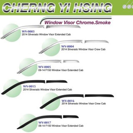 Window Visor Chrome. Smoke - Window Visor Chrome. Smoke
