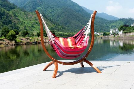 Outdoor wooden furniture hanging chair